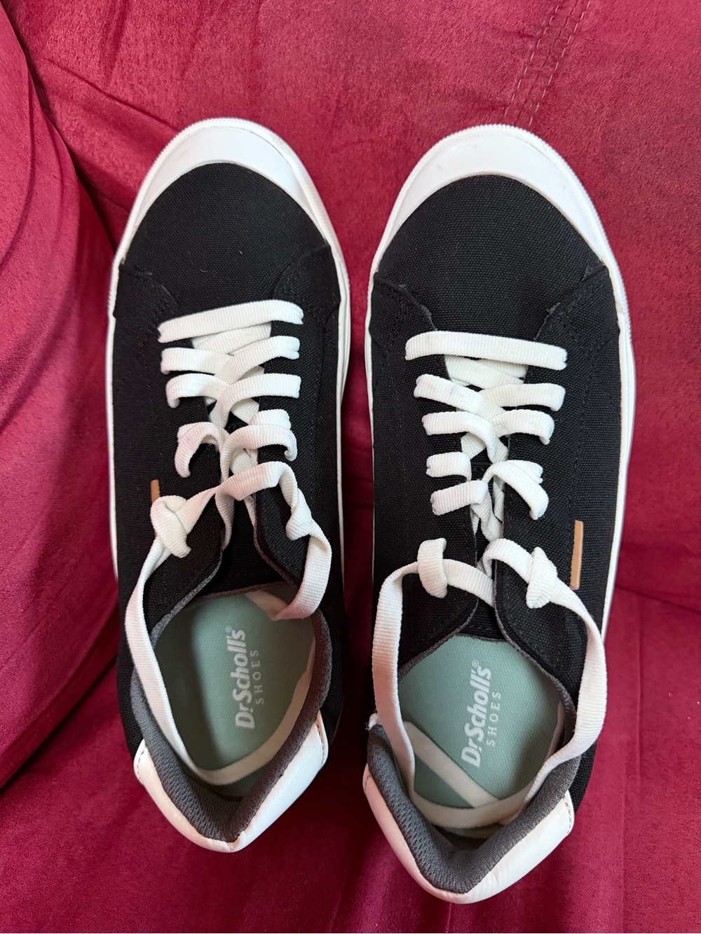 Dr. Scholl's Black and White Platform Lace-Up Sneakers - Picture 7 of 7